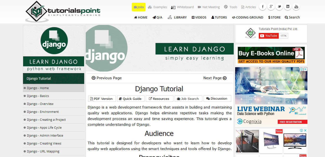 django documentation and tutorial offline